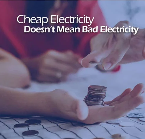 Electricidad barata no significa electricidad mala